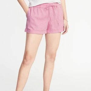 Mid-Rise Linen-Blend Shorts for Women 4-in inseam